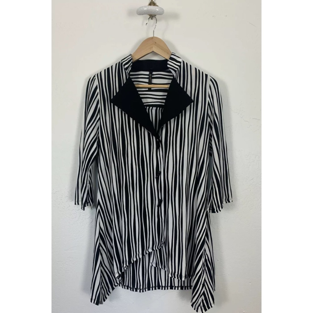 IC by Connie K Shirt Jacket Asymmetric Textured